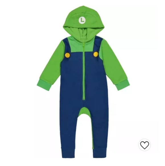 Nintendo Other - Super Mario Brothers Luigi Pajamas Coveralls Size 4T NWT